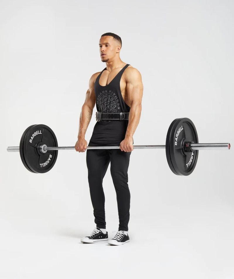 Podkoszulki Gymshark GS x David Laid Stringer Męskie Czarne | PL 102HTQ